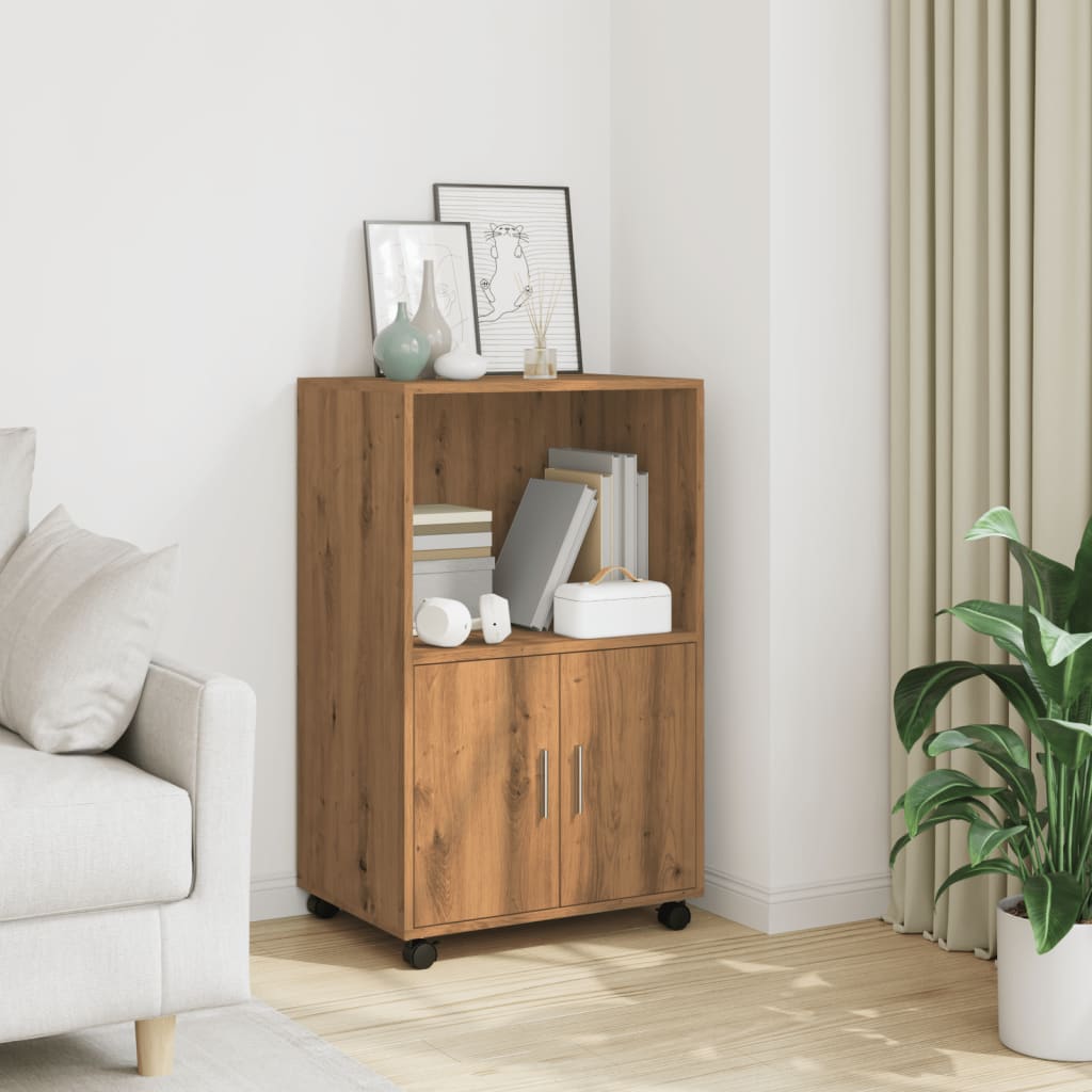 Rulleskap Artisan Eik 55X40X91 Cm Konstruert Tre