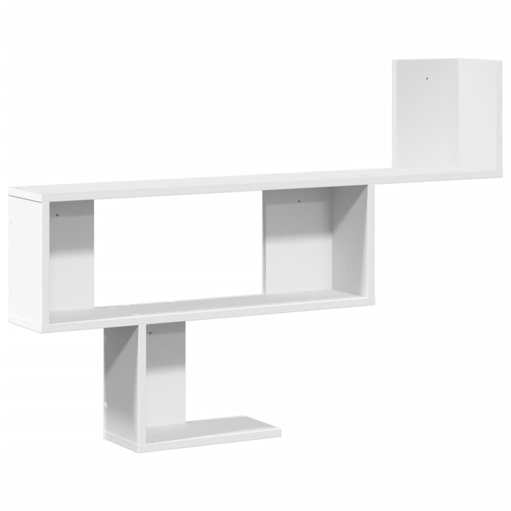 Vegghylle Hvit 100X15X70 Cm Konstruert Tre
