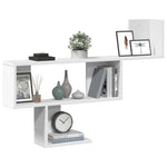 Vegghylle Hvit 100X15X70 Cm Konstruert Tre