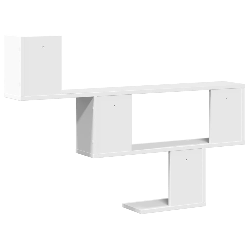 Vegghylle Hvit 100X15X70 Cm Konstruert Tre