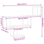 Vegghylle Artisan Eik 100X15X70 Cm Konstruert Tre