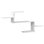 Vegghylle Hvit 104X15X49 Cm Konstruert Tre