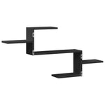 Vegghylle Svart 104X15X49 Cm Konstruert Tre
