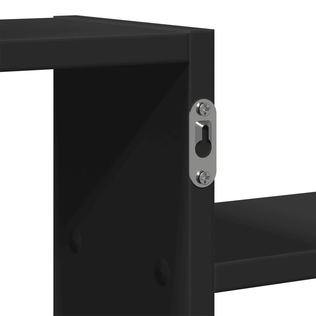 Vegghylle Svart 104X15X49 Cm Konstruert Tre