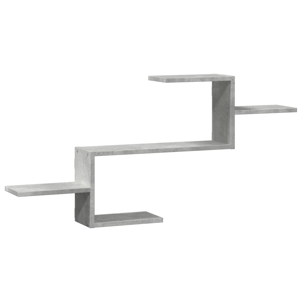 Vegghylle Betonggrå 104X15X49 Cm Konstruert Tre
