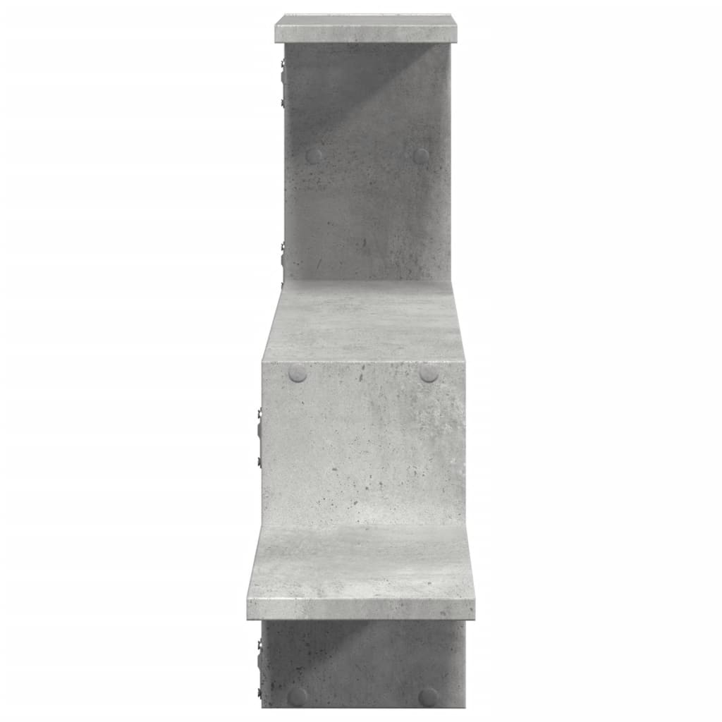 Vegghylle Betonggrå 104X15X49 Cm Konstruert Tre