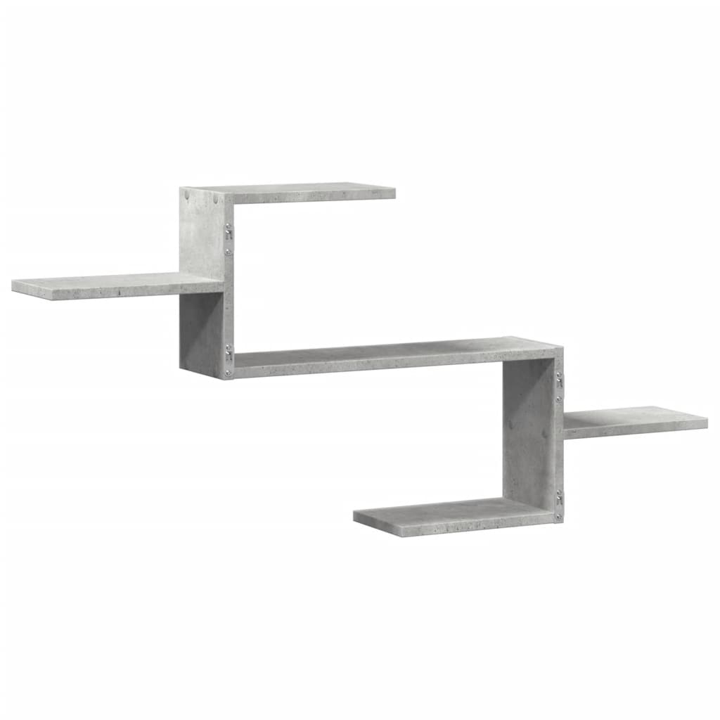 Vegghylle Betonggrå 104X15X49 Cm Konstruert Tre