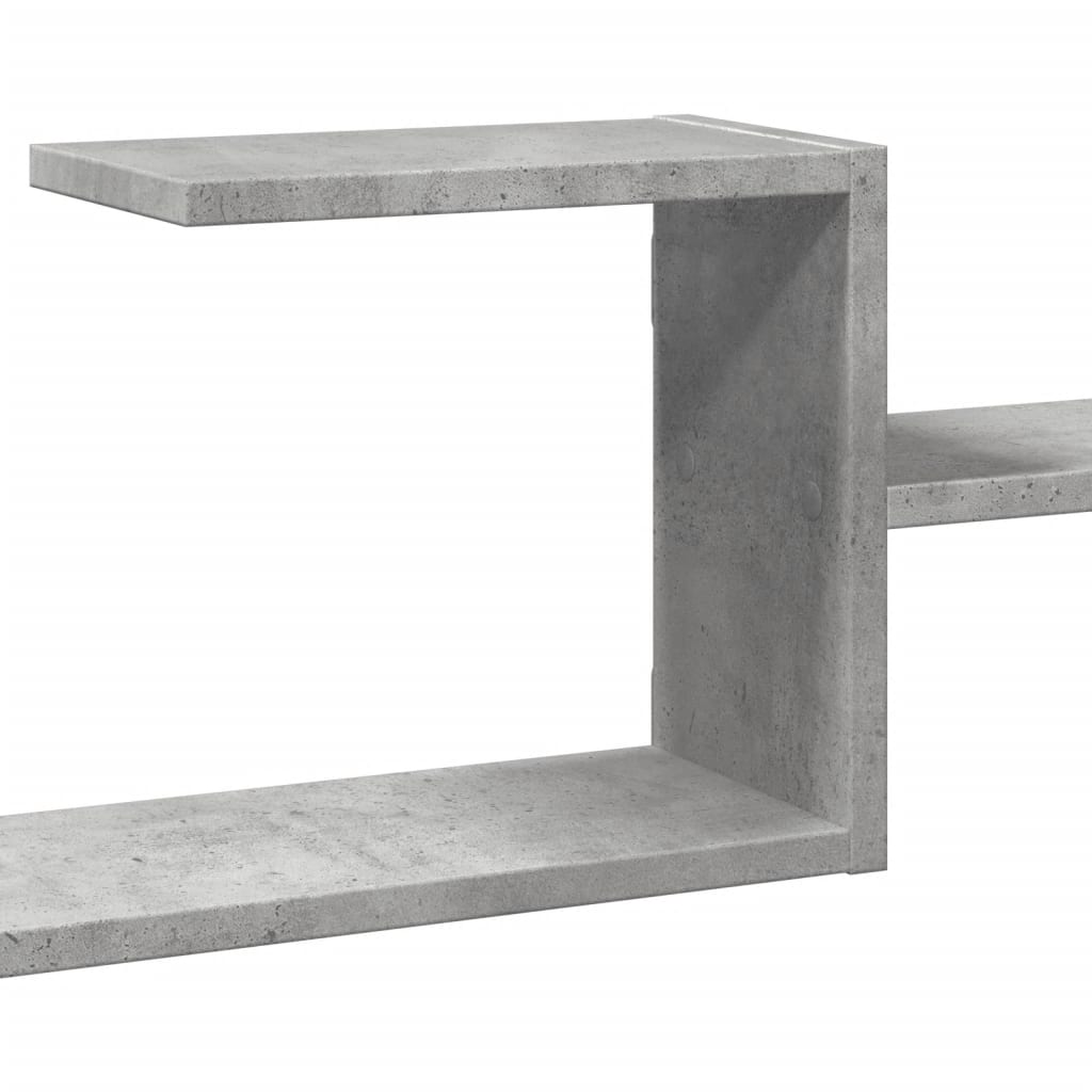 Vegghylle Betonggrå 104X15X49 Cm Konstruert Tre