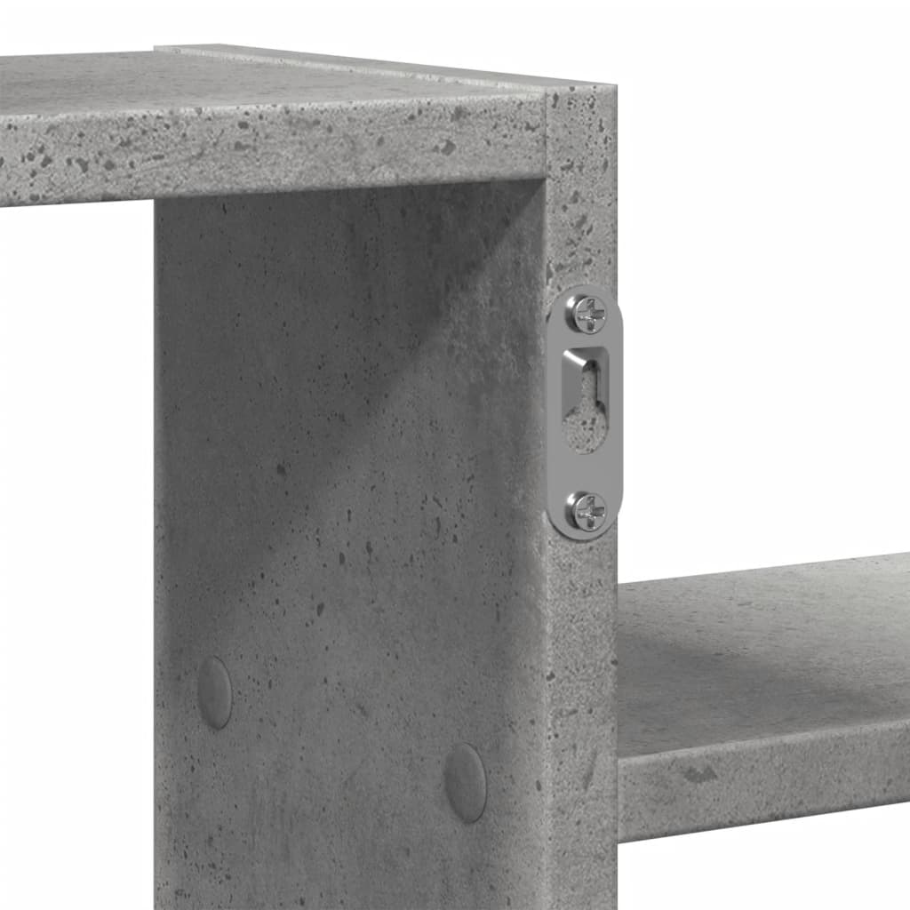 Vegghylle Betonggrå 104X15X49 Cm Konstruert Tre