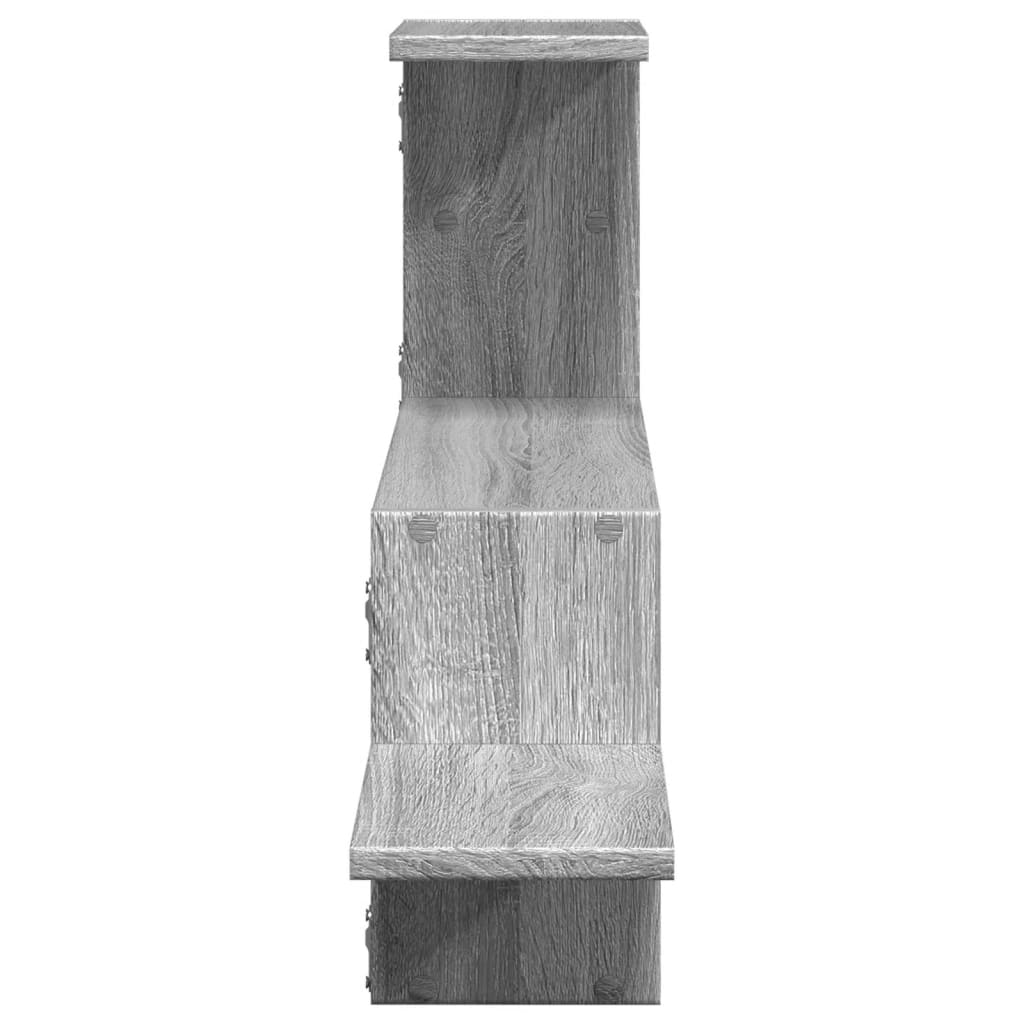 Vegghylle Grå Sonoma 104X15X49 Cm Konstruert Tre