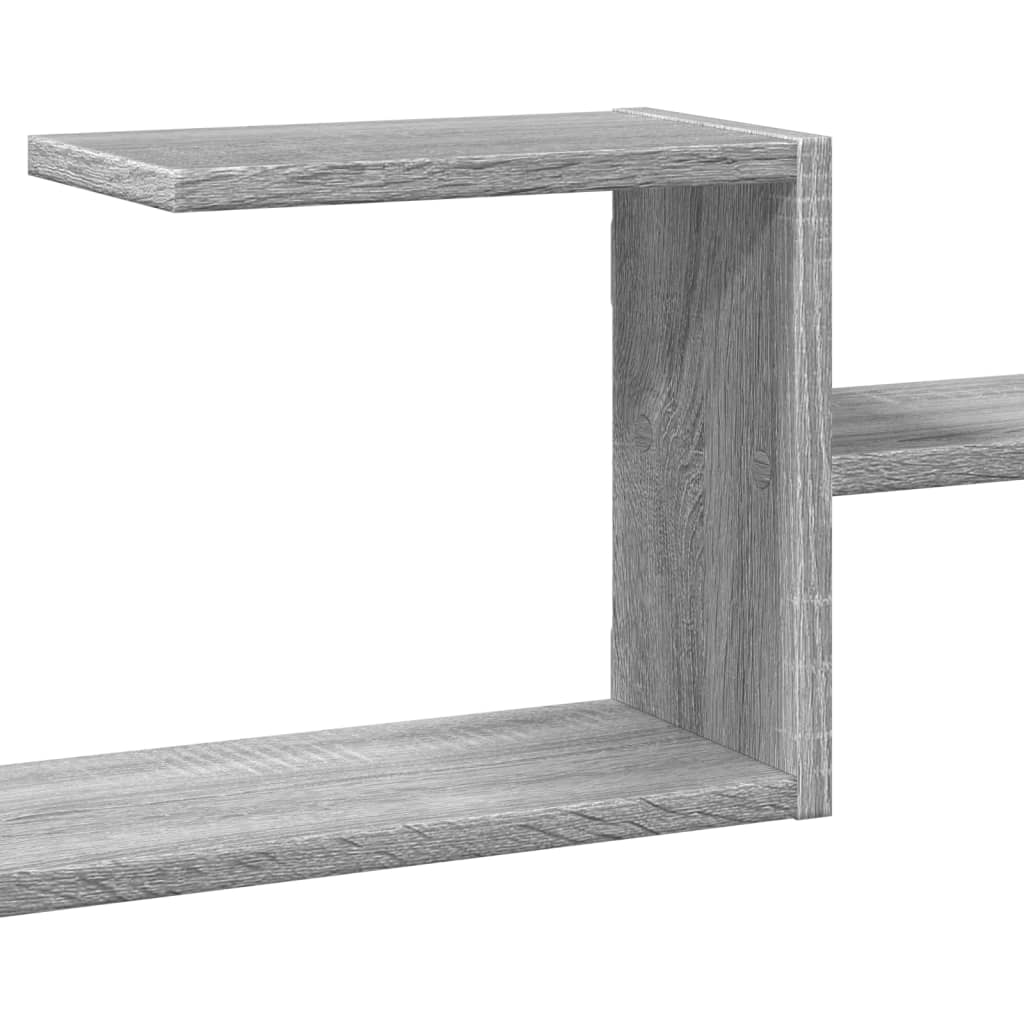 Vegghylle Grå Sonoma 104X15X49 Cm Konstruert Tre
