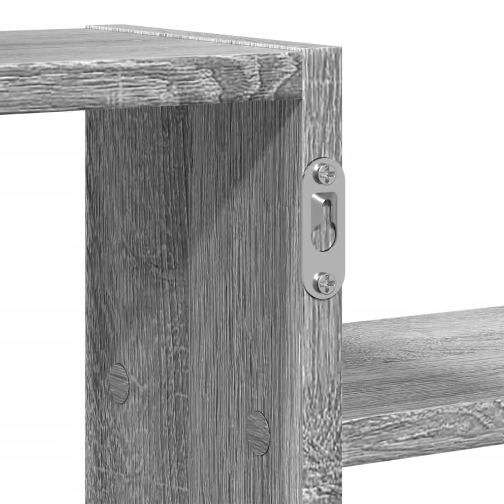 Vegghylle Grå Sonoma 104X15X49 Cm Konstruert Tre
