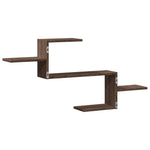 Vegghylle Brun Eik 104X15X49 Cm Konstruert Tre