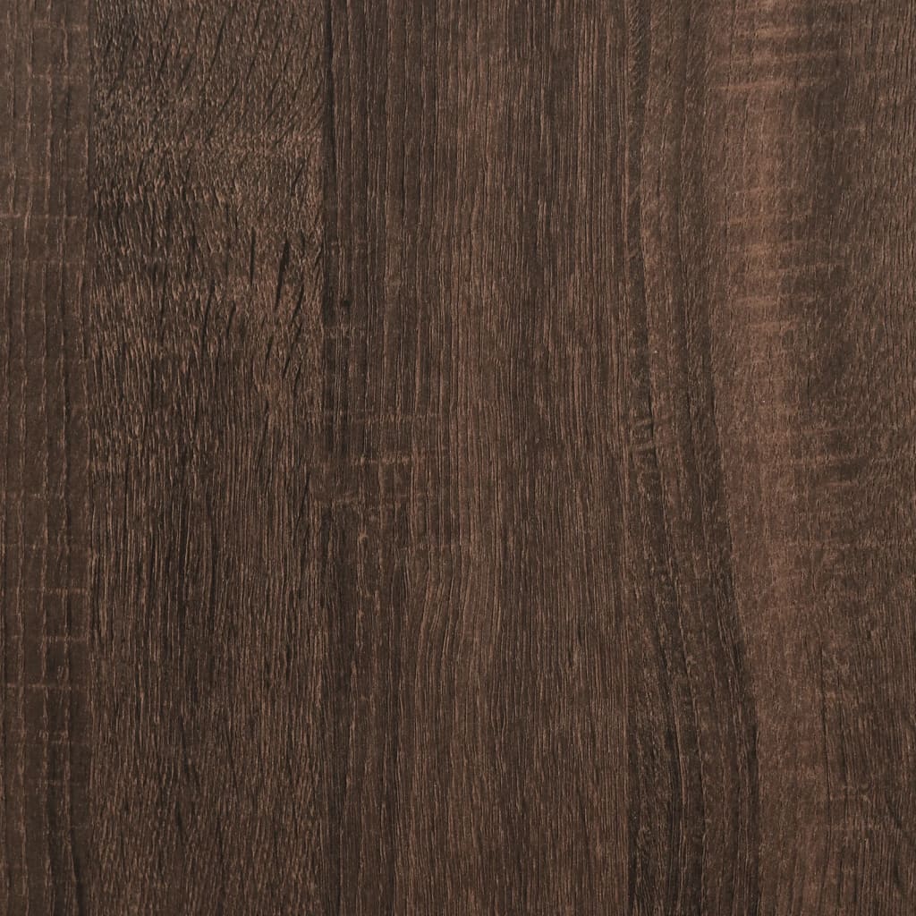 Vegghylle Brun Eik 104X15X49 Cm Konstruert Tre