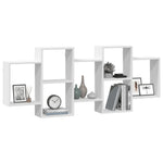 Vegghylle Hvit 159X18X65 Cm Sponplate