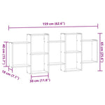 Vegghylle Hvit 159X18X65 Cm Sponplate