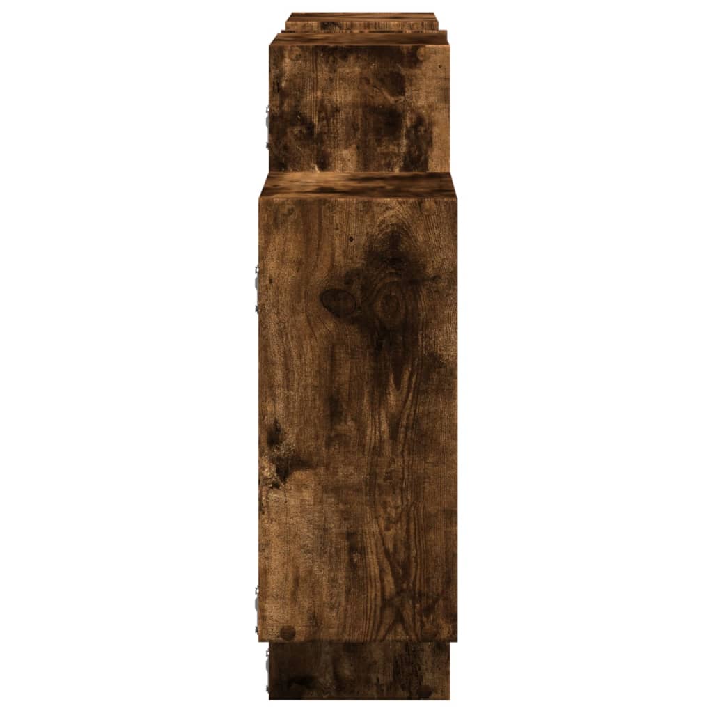 Vegghylle Røkt Eik 159X18X65 Cm Konstruert Tre