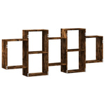 Vegghylle Røkt Eik 159X18X65 Cm Konstruert Tre