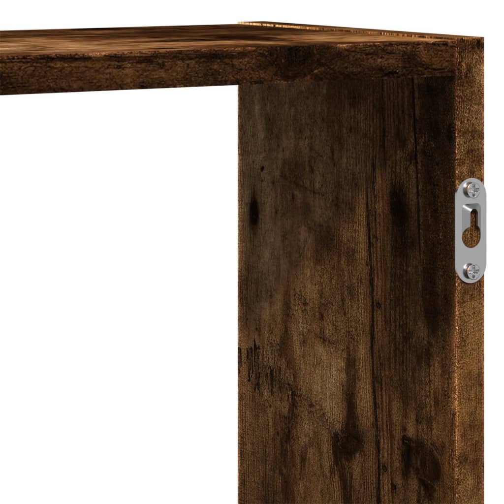 Vegghylle Røkt Eik 159X18X65 Cm Konstruert Tre