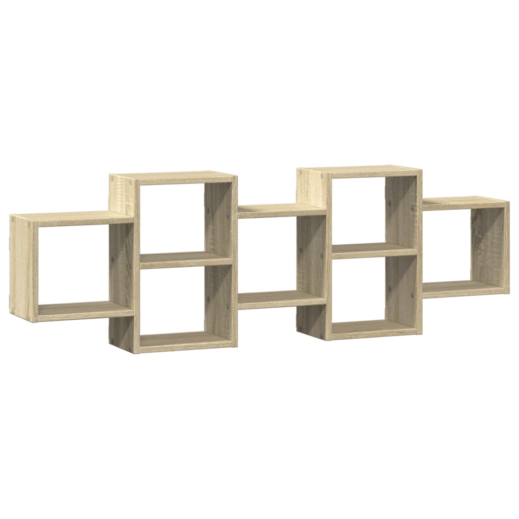 Vegghylle Sonoma Eik 129X18X42 Cm Konstruert Tre
