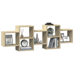 Vegghylle Sonoma Eik 129X18X42 Cm Konstruert Tre
