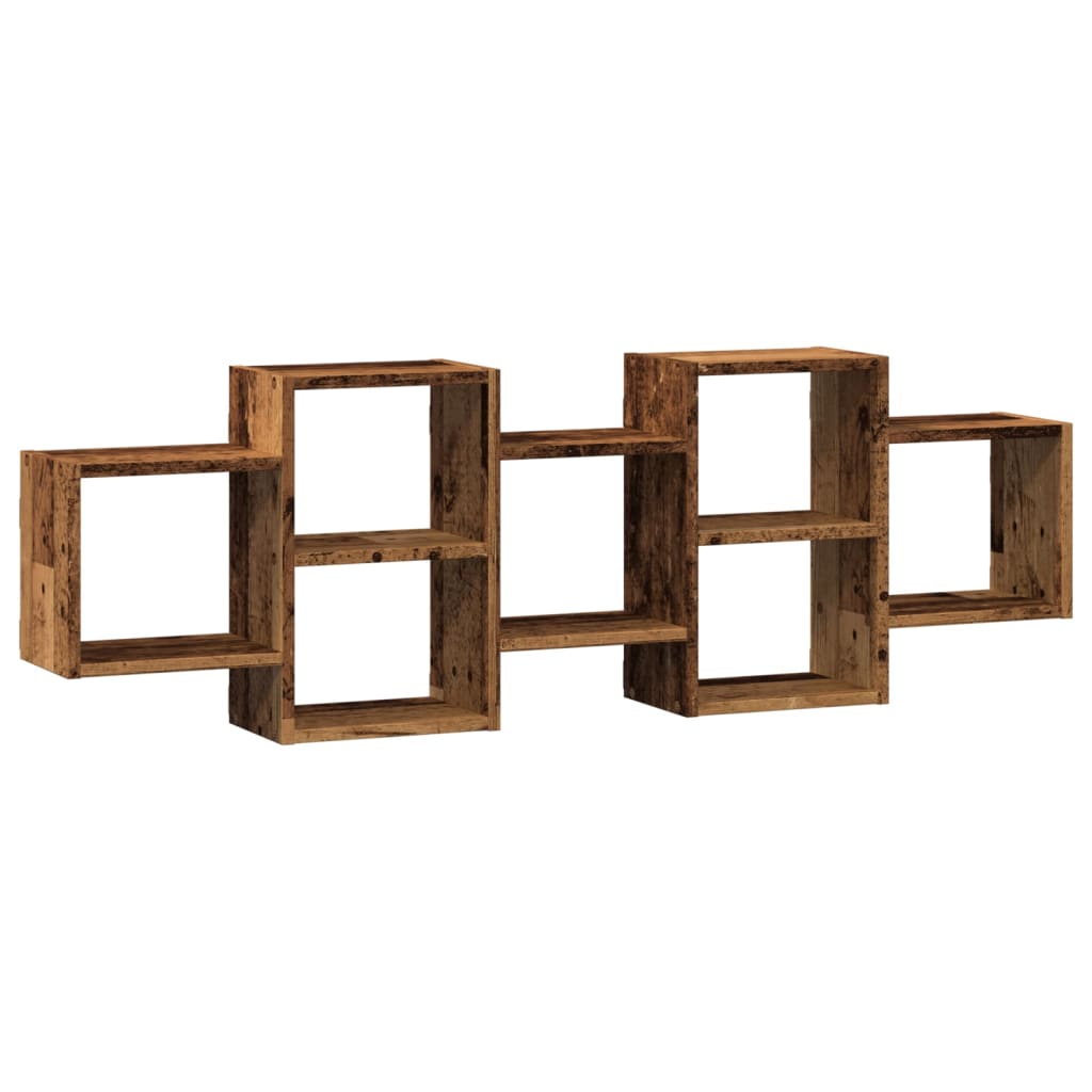 Vegghylle Gammelt Tre 129X18X42 Cm Konstruert Tre