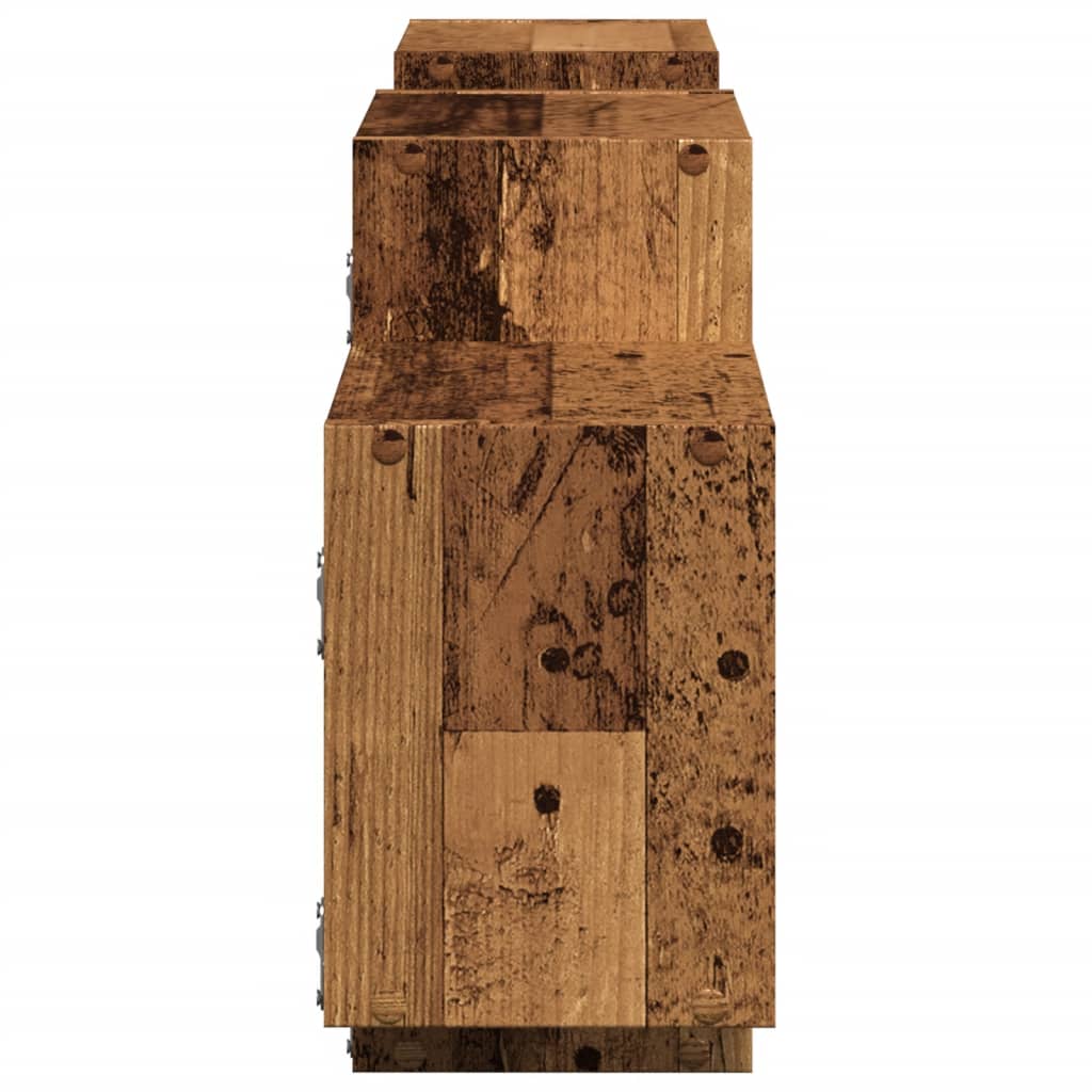 Vegghylle Gammelt Tre 129X18X42 Cm Konstruert Tre