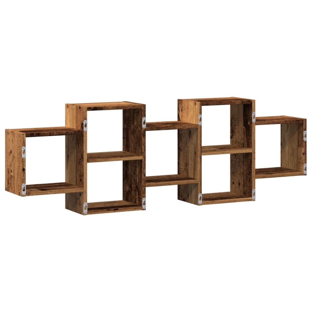 Vegghylle Gammelt Tre 129X18X42 Cm Konstruert Tre