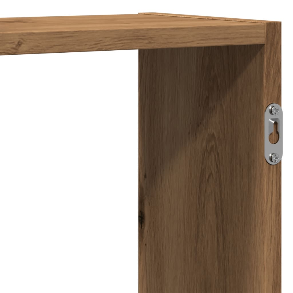 Vegghylle Artisan Eik 129X18X42 Cm Konstruert Tre
