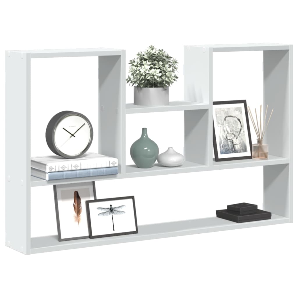 Vegghylle Hvit 99X15X60 Cm Konstruert Tre