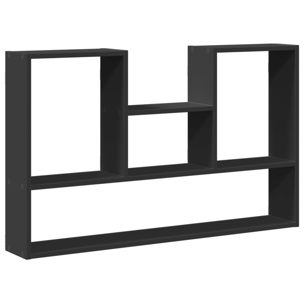 Vegghylle Svart 99X15X60 Cm Konstruert Tre