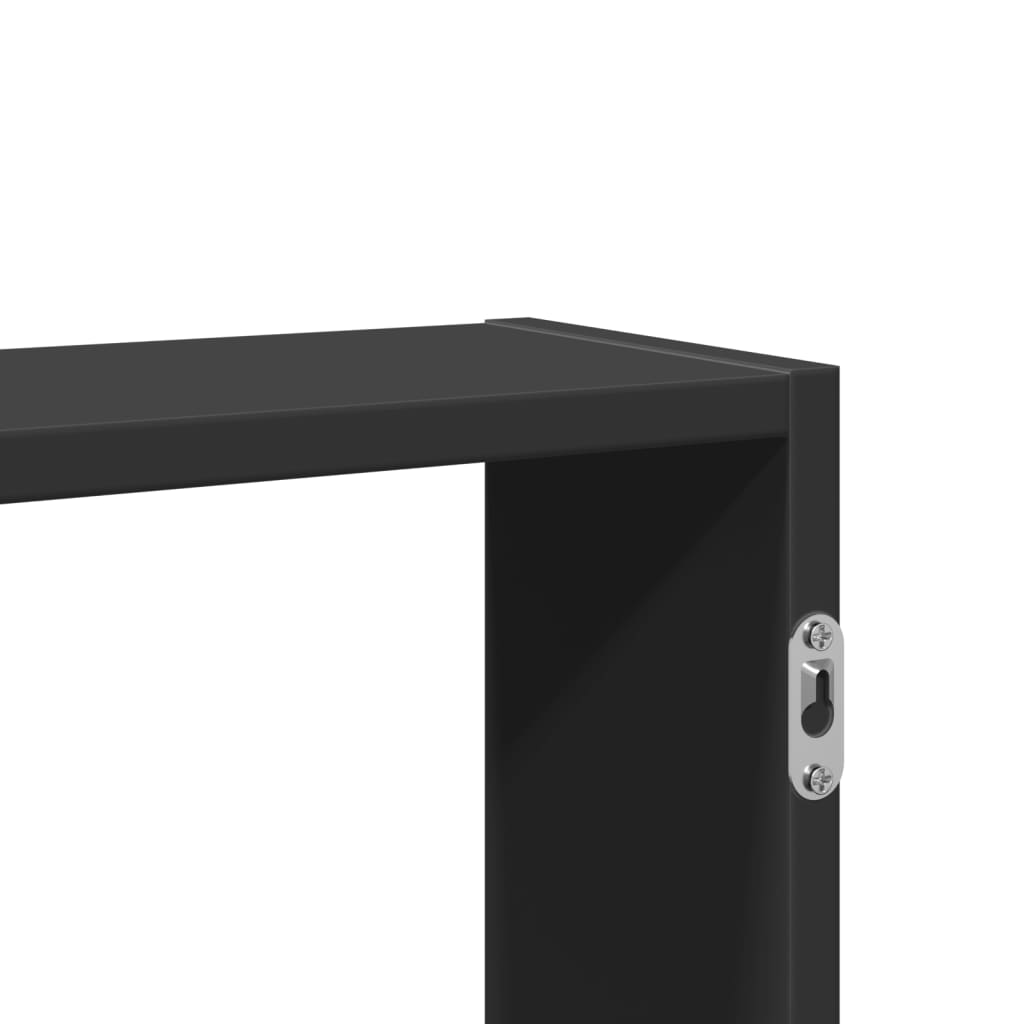 Vegghylle Svart 99X15X60 Cm Konstruert Tre