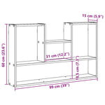Vegghylle Svart 99X15X60 Cm Konstruert Tre