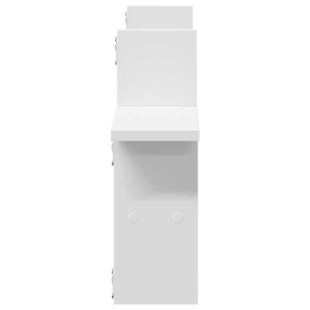 Vegghyller 2 Stk Hvit 38X12X38 Cm Konstruert Tre