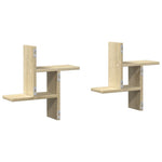 Vegghyller 2 Stk Sonoma Eik 38X12X38 Cm Sponplate