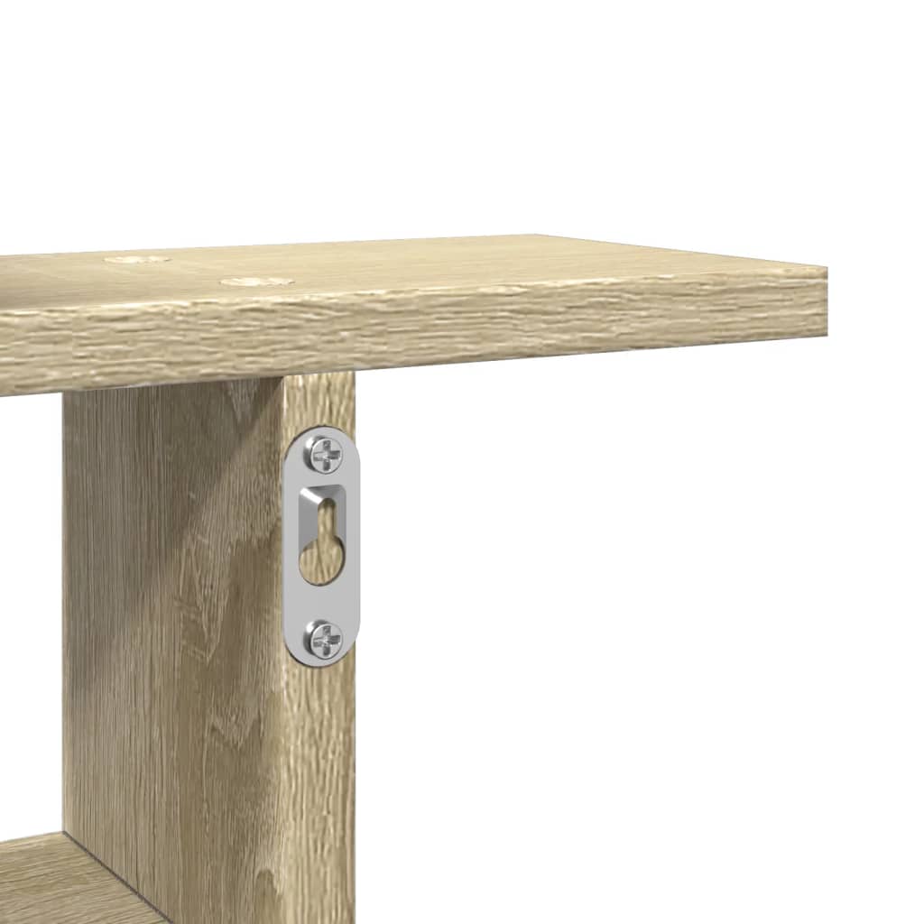 Vegghyller 2 Stk Sonoma Eik 38X12X38 Cm Sponplate