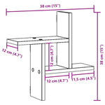 Vegghyller 2 Stk Sonoma Eik 38X12X38 Cm Sponplate