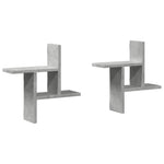 Vegghyller 2 Stk Betonggrå 38X12X38 Cm Sponplate