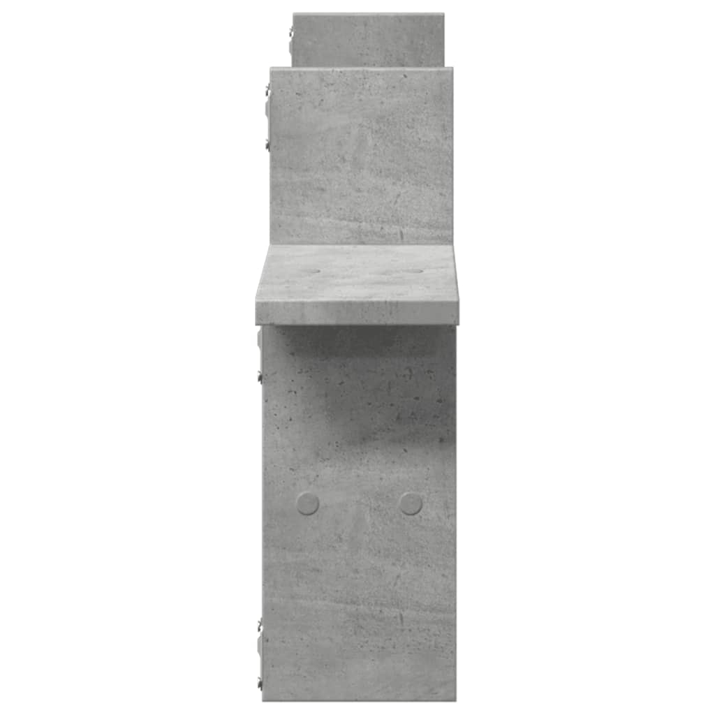 Vegghyller 2 Stk Betonggrå 38X12X38 Cm Sponplate