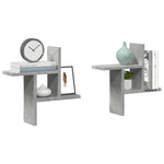 Vegghyller 2 Stk Betonggrå 38X12X38 Cm Sponplate