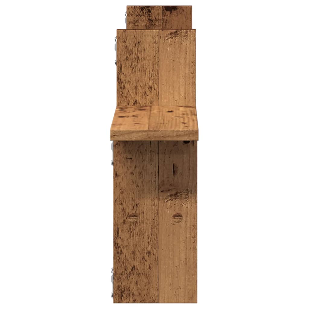Vegghyller 2 Stk Gammelt Tre 38X12X38 Cm Konstruert Tre