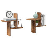Vegghyller 2 Stk Gammelt Tre 38X12X38 Cm Konstruert Tre
