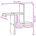 Vegghyller 2 Stk Artisan Eik 38X12X38 Cm Konstruert Tre