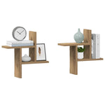 Vegghyller 2 Stk Artisan Eik 38X12X38 Cm Konstruert Tre