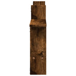 Vegghyller 2 Stk Røkt Eik 50X12X50 Cm Konstruert Tre