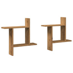 Vegghyller 2 Stk Artisan Eik 50X12X50 Cm Konstruert Tre