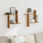 Vegghyller 2 Stk Artisan Eik 50X12X50 Cm Konstruert Tre