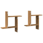 Vegghyller 2 Stk Artisan Eik 50X12X50 Cm Konstruert Tre