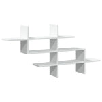 Vegghylle Hvit 124,5X18X60,5 Cm Konstruert Tre