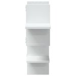 Vegghylle Hvit 124,5X18X60,5 Cm Konstruert Tre